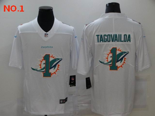 Men's Miami Dolphins 1 Tua Tagovailoa Jersey NO.1;